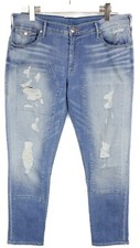 True Religion Audrey Slim Boyfriend Jeans Damen W31 Stretch Distressed