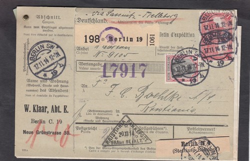 Germania auslands paketkarte - germania,, auslands-paketkarte