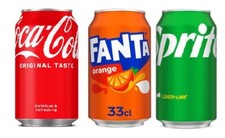Coca Cola, Fanta Orange & Sprite  je 24 x 0,33l Dose