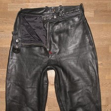 " HEIN GERICKE RED ZIPPER " Damen- Biker - LEDERHOSE in schwarz ca. Gr. 36
