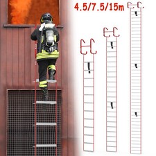 Strickleiter Klappbare 4.5 - 15m Notleiter Rettungsleiter Feuerleiter Max 450kg