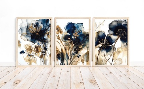 Marineblau und gold - und,
