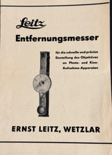 #A0837- Leica  Entfernungsmesser Leitz Brochure Broschüre-1938