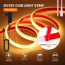 12V 24V COB LED Streifen Stripe Wasserdicht IP68 Leiste Band Lichtband 20m Außen