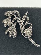 Alte Silber Brosche mit