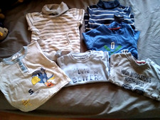 7x langarm Shirt  Paket für Jungs herbst Gr. 74 -80, 2 Pullover +5 Shirt langarm