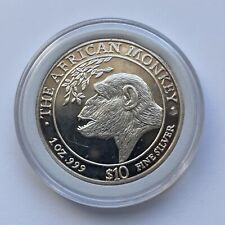 1 OZ 1998 - THE AFRICAN MONKEY Fine Silber 31,1g 999/1000 RAR