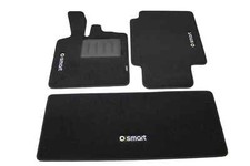 Teppiche smart Fortwo W450 Von 1998-2007 Set Vorderseite + Kofferraum 16 Schwarz