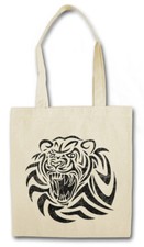 TRIBAL TIGER I SHOPPER SHOPPING BAG Cross Celts Religion Symbol Sign Culture