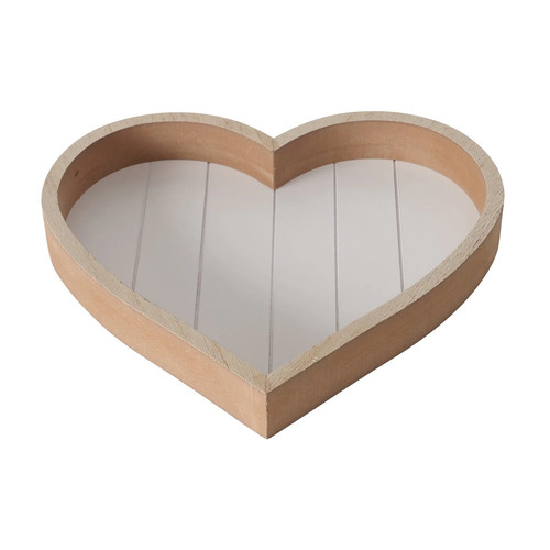 Tablett aus holz herzform - aus,