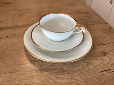 Bavaria Porzellan,  Teegedeck, Kaffeegedeck, Elfenbein, Goldrand, retro