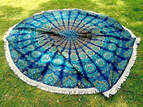 Blau rund mandala - blau,