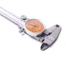 Uhrenmessschieber Edelstahl-Gehäuse Ablesung 0,02mm Schieblehre Uhr 0-150mm DE