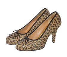 Sandro Vicari Designerpumps, braun/schwarz, Leo-Print, Gr. 37