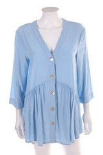 zebra Bluse M blau #4763