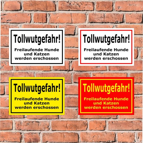 Schild tollwutgefahr tollwut - schild,