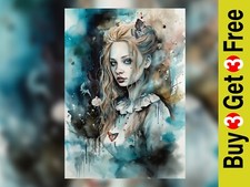Alice im Wunderland Aquarell