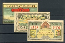 Flensburg 3 Scheine Notgeld /