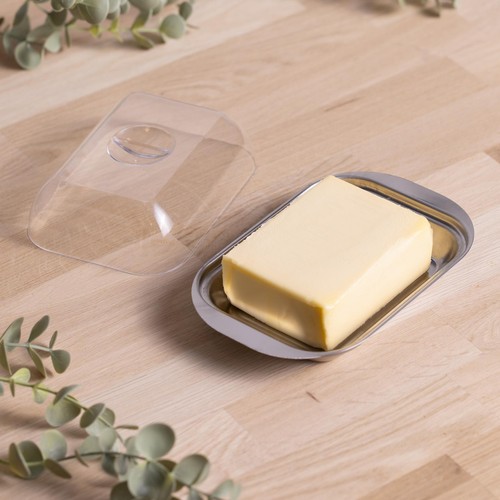 Butterdose edelstahl mit - butterdose,