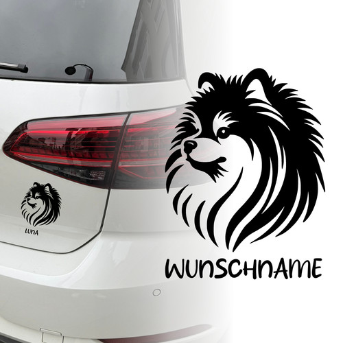 Auto aufkleber zwergspitz - zwergspitz, |