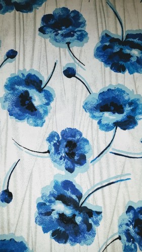 Jerseystoff blumen wollweiß - ,