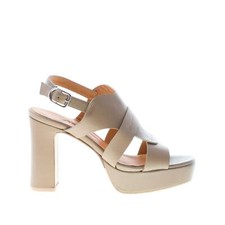 AUDLEY damen schuhe schlamm braun leder sandal mit große front band und plateau