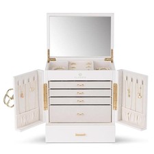 Vlando Schmuckkasten Groß, Französisches Schmuckkästchen 6 Ebenen, Schmuck