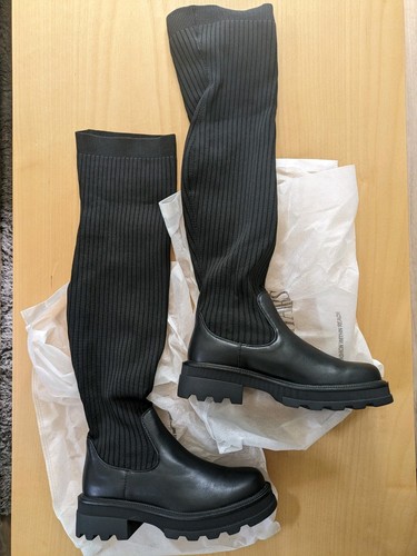 Damen overknee stiefel schwarz - damen, overknee-stiefel