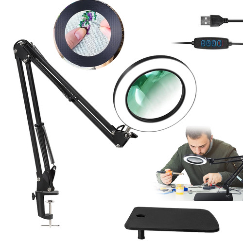 Led tischlupe standlupe - led, 8x