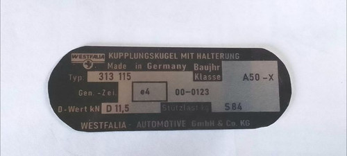 Typenschild ahk - typenschild,