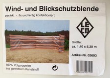 Windschutz Sichtschutz für Strand, Camping Windfang 140 x 530 cm in OVP