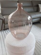 XXL Bauchige Vase beige Glas 40 cm Groß mit Schmalem Hals, Bodenvase, UVP 49,90€