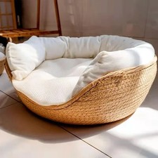 Rattan katzenkorb haustierbett - rattan,