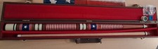 Vintage Billard Queue USA Flaggen Bespannung