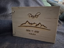 Fotobuch / Fotoalbum aus Holz, DIN A6, personalisiert, individuelle Gravur