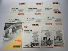 10x Prospekt Hanomag Radlader Compaktor Planierraupe 1980/90er Jahre
