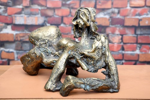 Abstrakte bronze skulptur - abstrakte,