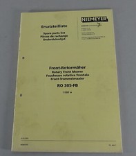 Teilekatalog / spare parts list Niemeyer Rotormäher RO 305-FB von 03/2000