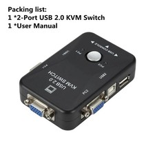 D42C KVM Switch Box 2 Port USB