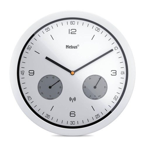 Funkwanduhr mit thermometer - funkwanduhr,