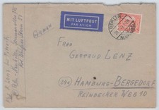 Berlin Nr. 50 EF Luftpostbrief BERLIN 20.7.49 nach HAMBURG [600]
