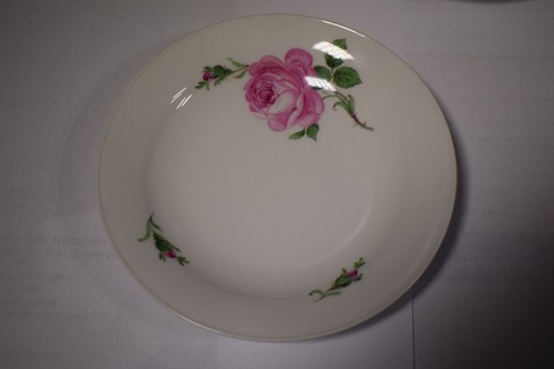 Teller rote rose meissen - rose,