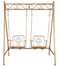 Gartenschaukel Landhausstil Schaukel Hollywoodschaukel Metallschaukel Vintage