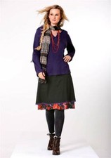 NEU - Y.L.Y.F. - GR. 40 - Rock Stiefelrock schwarz-bunt A-Linie Folklore-Style