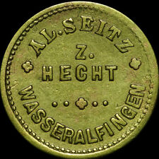 BIERMARKE: 10 Pfennig. AL. SEITZ ZUM HECHT WASSERALFINGEN / WÜRTTEMBERG ⇒ AALEN.