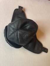 Herren Leder Flieger-Mütze