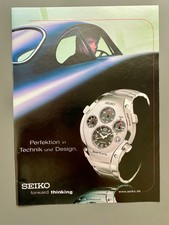 Seiko Sportura Jay Leno SLQ Kinetic 2002 Vintage Watch Ad Werbung Reklame V1