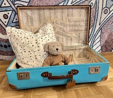 Bettkasten Spielzeugkiste Upcycling Mit Rollen Vulkanfiber Koffer