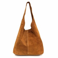 DAMEN LEDER TASCHE Wildleder XXL SHOPPER Beuteltasche Schultertasche Hobo Bag 