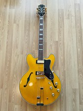 Epiphone Sheraton Natural Frequensator Tailpiece Hollowbody E-Gitarre Gigbag